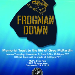 First Ever Frogman Down Toast to the Brotherhood