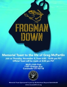 First Ever Frogman Down Toast to the Brotherhood